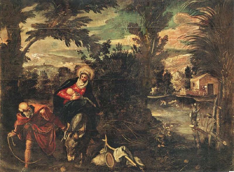 TINTORETTO, Jacopo Flight into Egypt